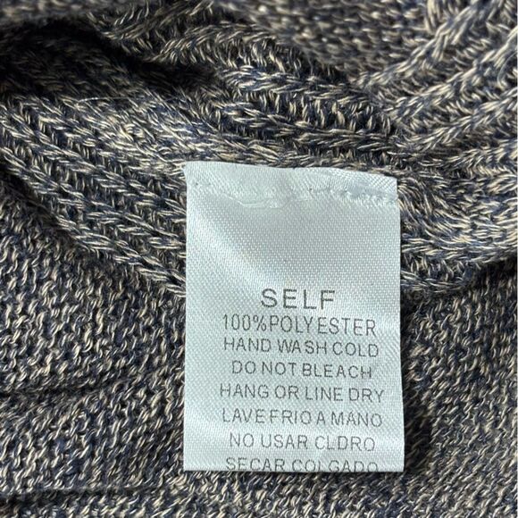 easel Brown Scoop Neck Distressed Hem Sweater - Picture 11 of 12